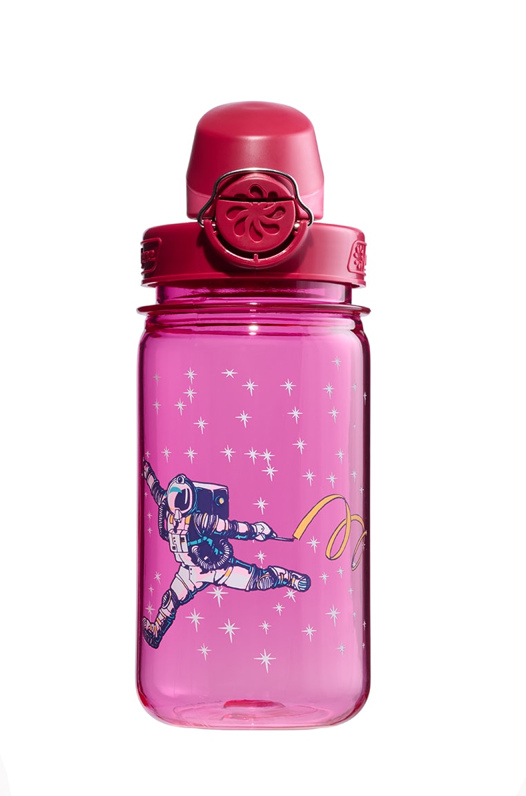 Nalgene product detail: 12oz On-The-Fly Kids Lock-Top Bottle with Graphics Q0 — 12oz On-The-Fly Kids Lock-Top Bottle with Graphics